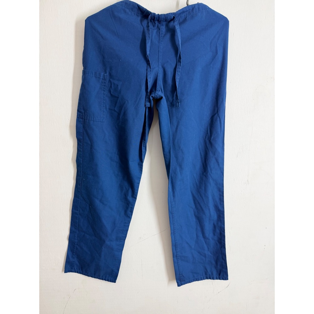 Landau ScrubZone Cargo Scrub Pants Royal Blue XS Drawstring Medical Uniform